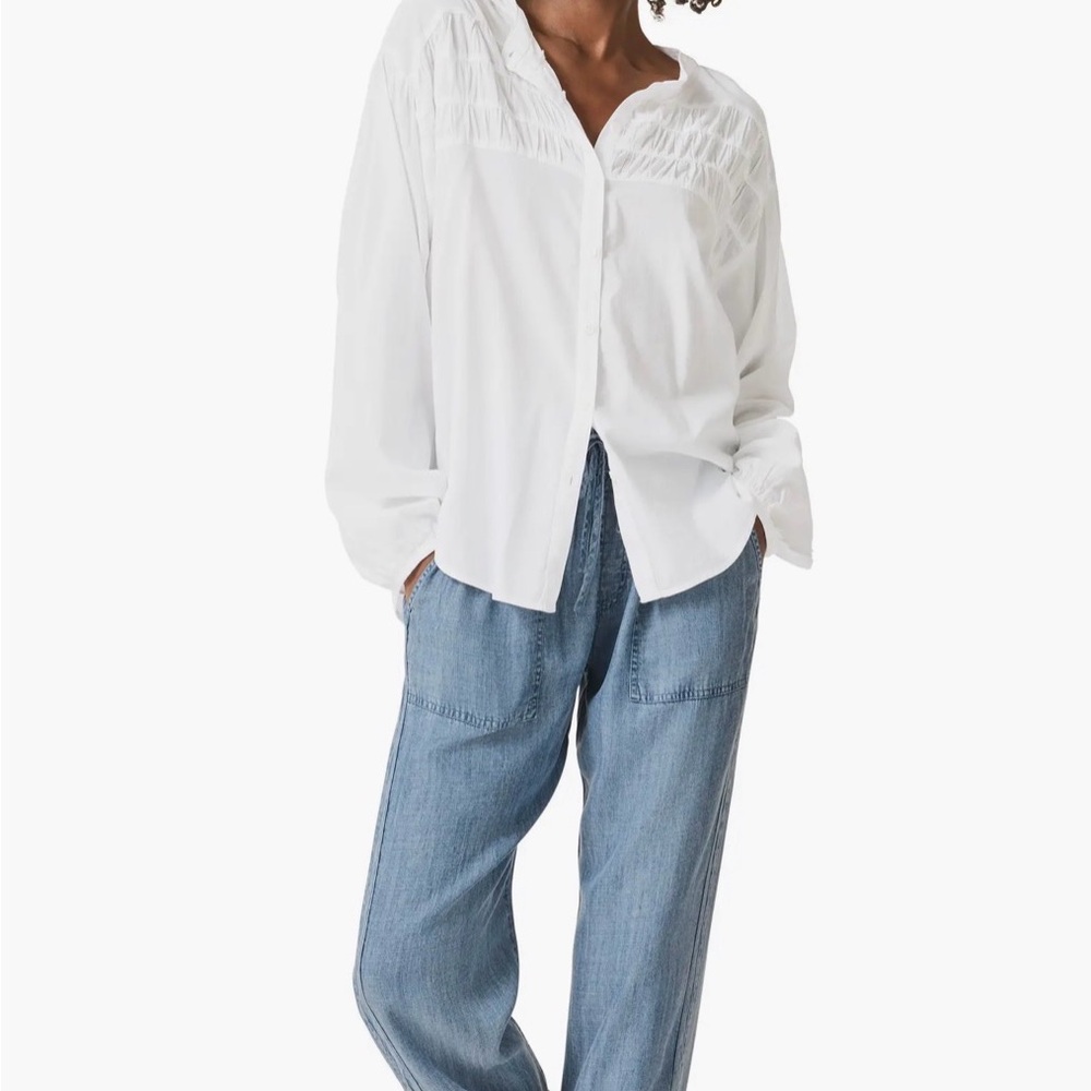 Splendid Collection Button-Up Ruffle Blouse R13A - Picture 2 of 9
